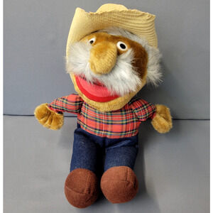 Shotgun Red Plush Country Doll Hee Haw TV Show Stuffed Toy Removable Straw Hat